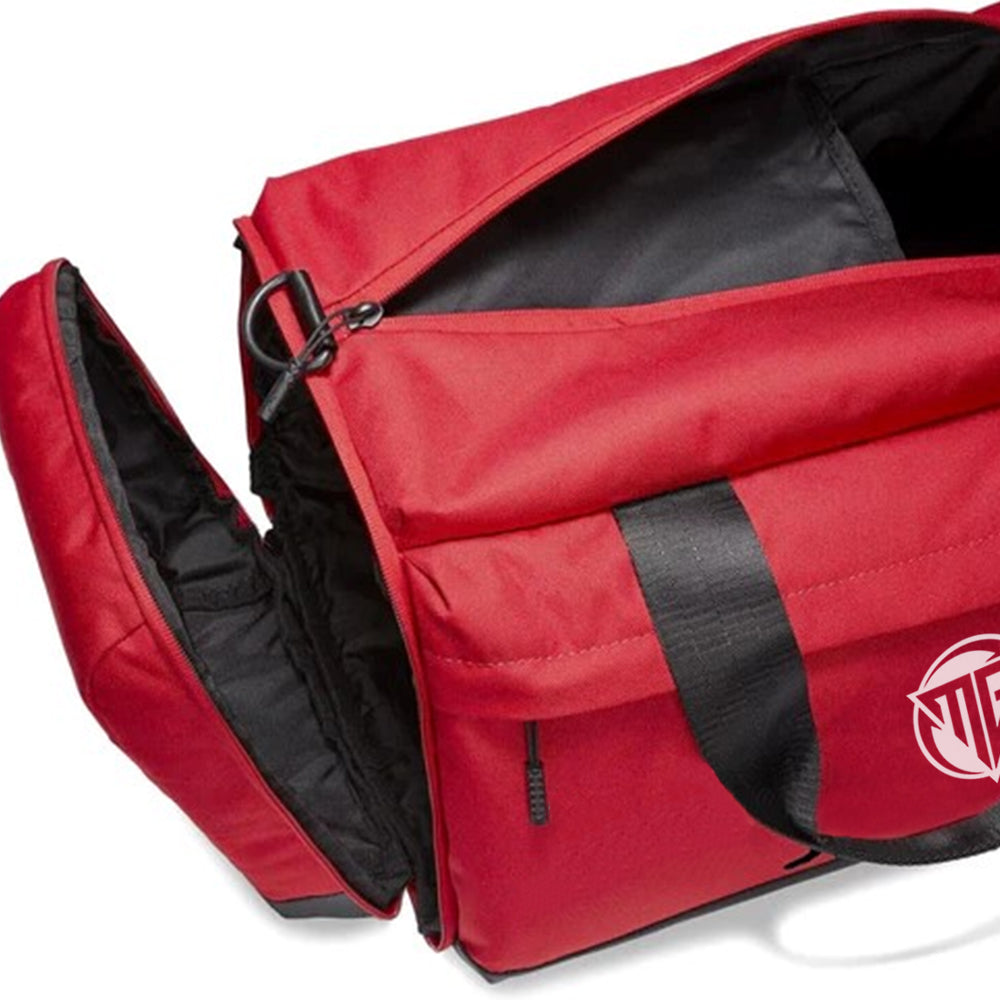 Blue & red duffle bag