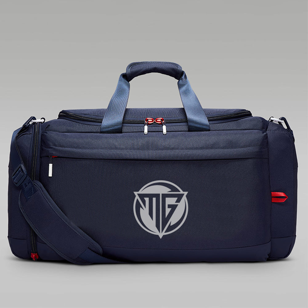 Blue & red duffle bag