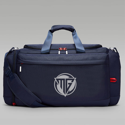 Blue & red duffle bag