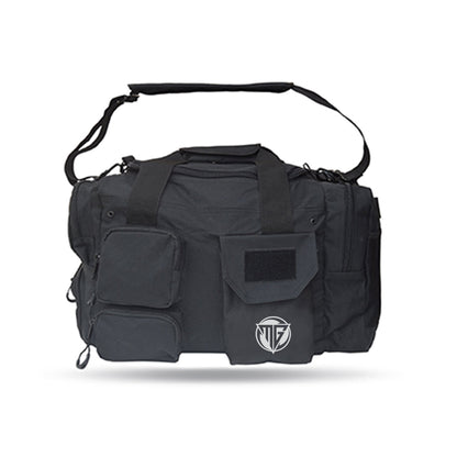 Black duffle bag
