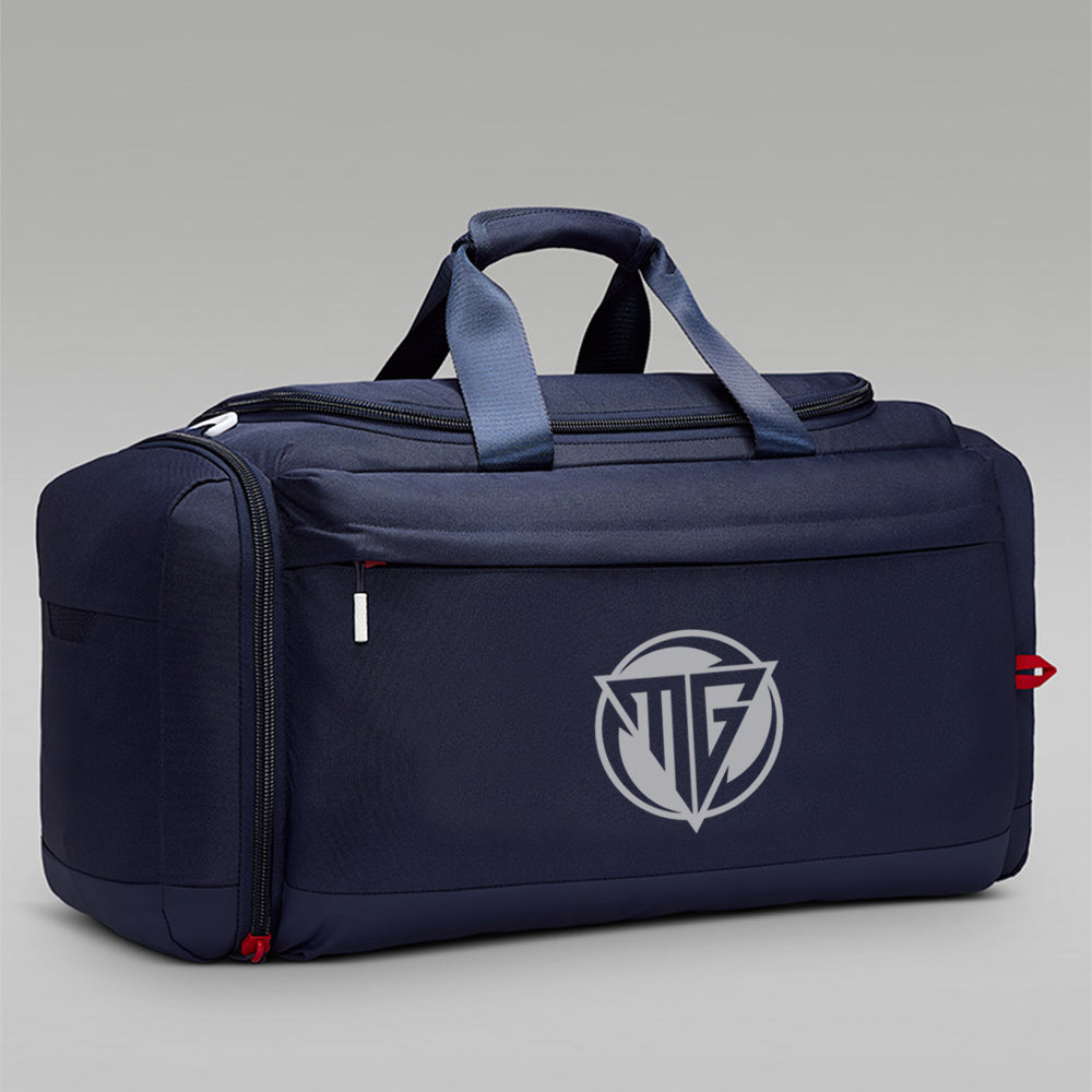 Blue & red duffle bag