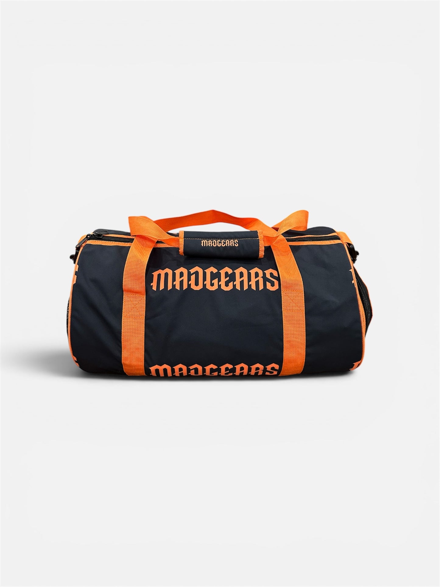 MADGEARS Premium Sports Duffle Bag with Shoe Compartment – Black & Orange