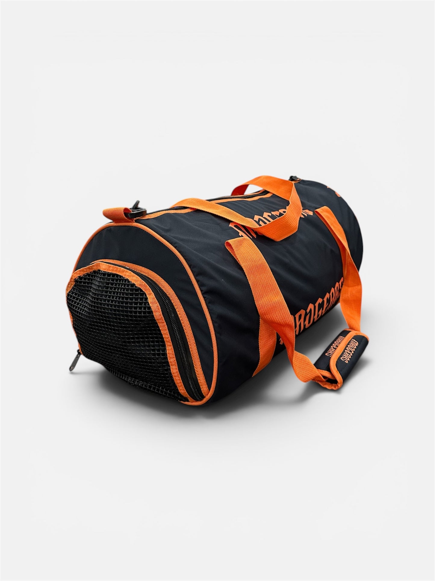 MADGEARS Premium Sports Duffle Bag with Shoe Compartment – Black & Orange