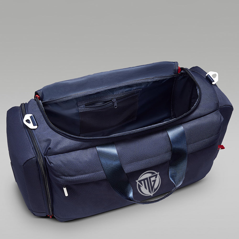 Blue & red duffle bag